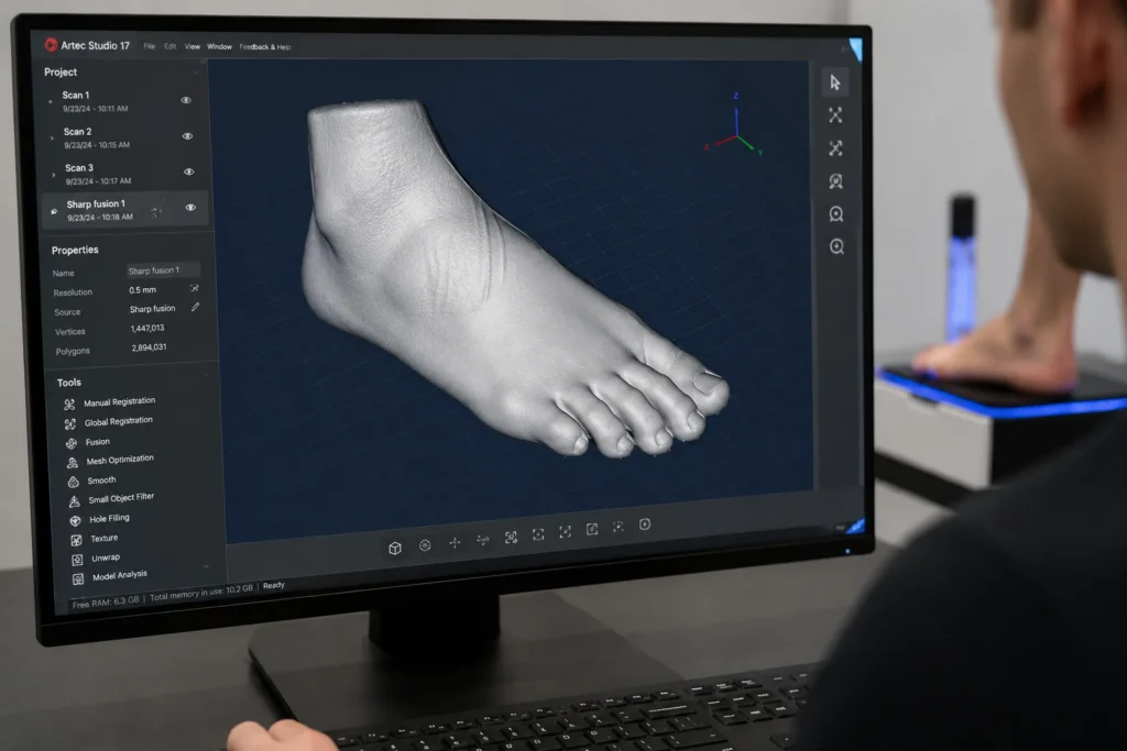 3D foot scan 1